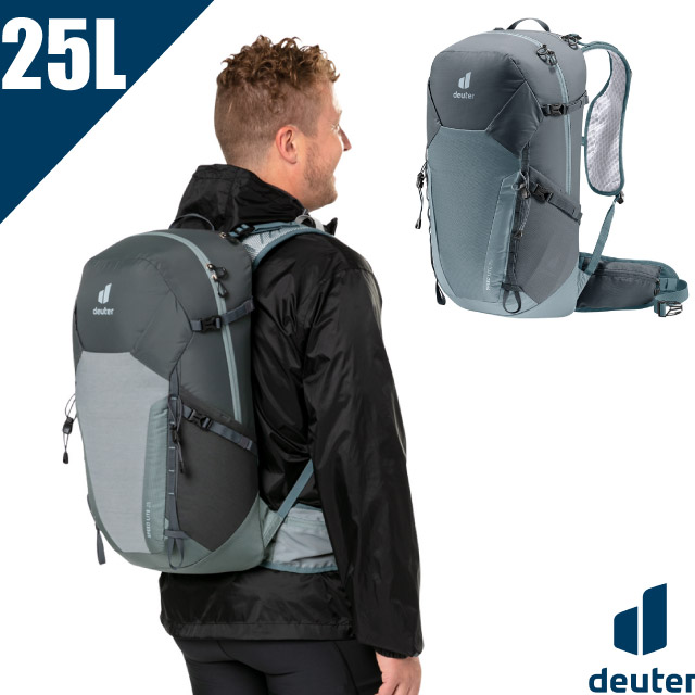 【德國 Deuter】SPEED LITE 超輕量旅遊背包/登山包/健行包25L/3410422 黑/水藍✿30E010